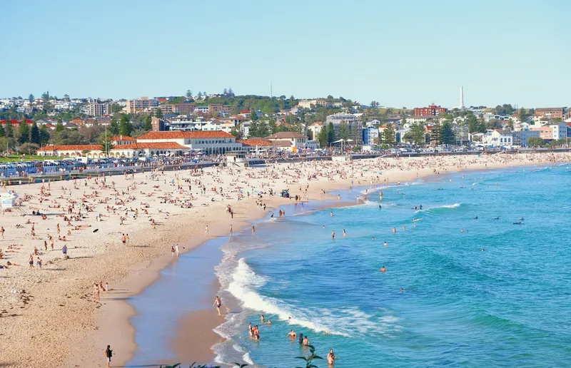 Bondi Beach seen from the north end
